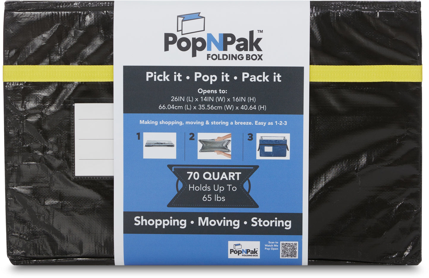 Pop N' Pak Collapsible Storage Bins - Pack of 2 (70-Quart)