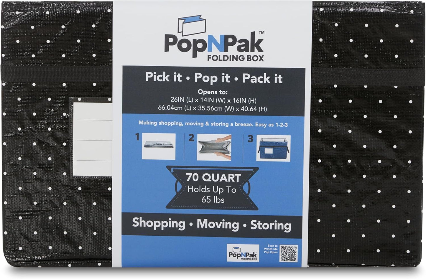 Pop N' Pak Collapsible Storage Bins - Pack of 2 (70-Quart)