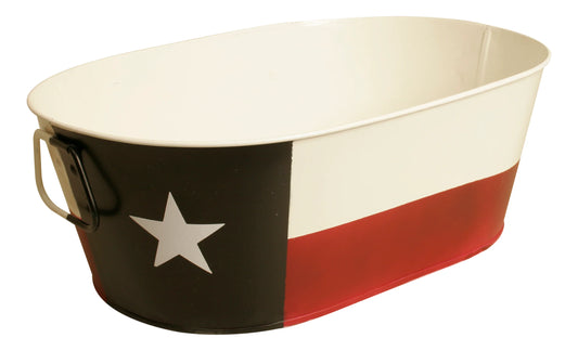 Texas Flag Metal Container 17"