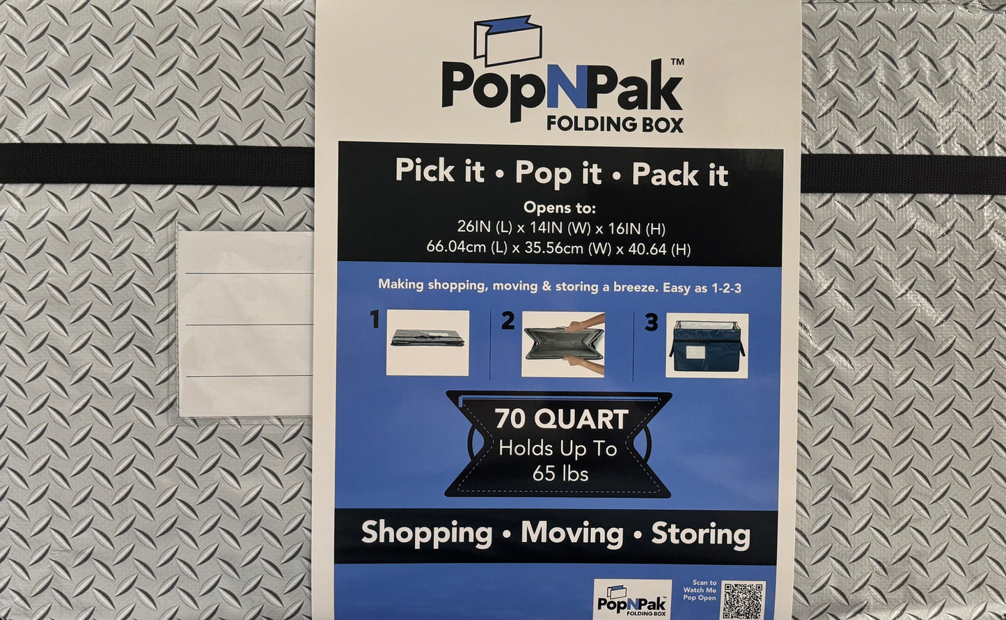 Pop N' Pak Collapsible Storage Bins - Pack of 2 (70-Quart)